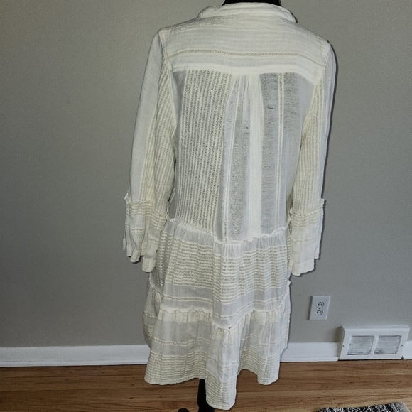Elan Long Sleeve Cream Dress - Picture 2 of 4